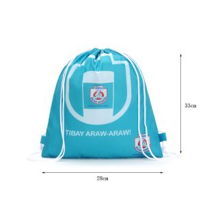 China Waterproof Laundry Polyester 190T Nylon Logo Drawstring Gift Bags wholesale