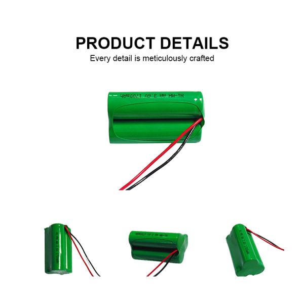 1700mah AA Nimh Rechargeable Battery Pack 3.6V Nimh Battery