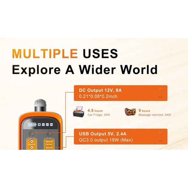 OEM ODM LiFePO4 lithium battery 2000 Times 240Wh lifepo4 Portable Power Station Supply lithium battery packs