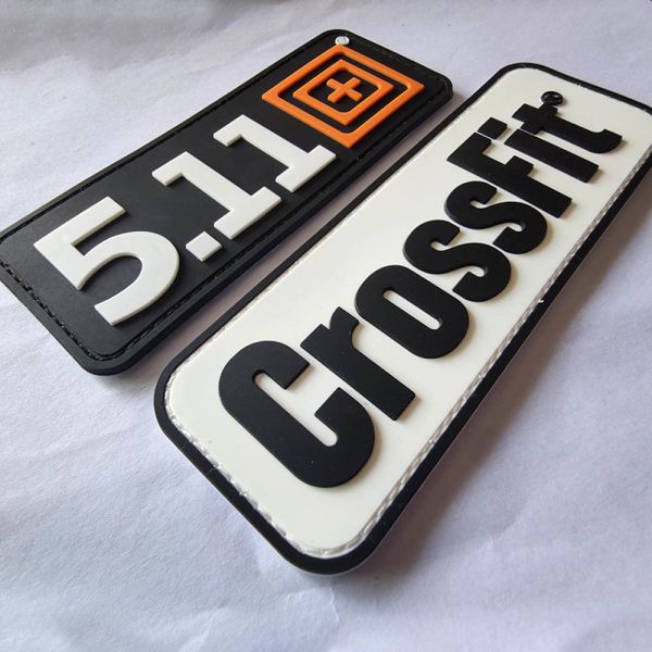 Multi Color PVC Badge Patch Hook And Loop For Clothes Armband