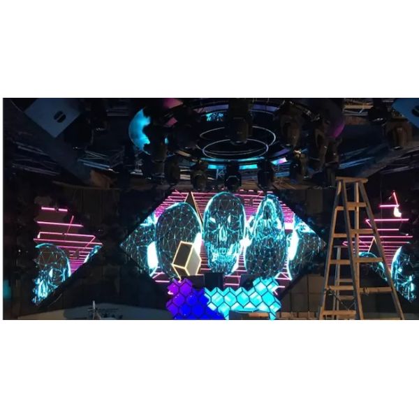 Creative Full Color LED Video Wall Stage 4mm For Nightclub DJ Booth Table Irregular
