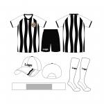 China Moisture Wicking Custom Football Uniforms Breathable Fabrics Black And White Jersey wholesale