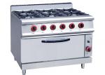 Commercial Cooking Lines , Free Standing 4 / 6 American Burners Gas Range With
