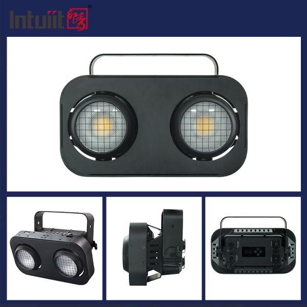 2 Eyes 2x90W RGB 2IN1 LED COB Blinder Light Amber Warm White Professional DJ Party Stage Effect Lighting