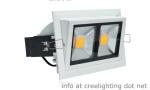 China 38W LED Downlight  80 Lm/W 2pcs COB Epistar 100-240V AC wholesale