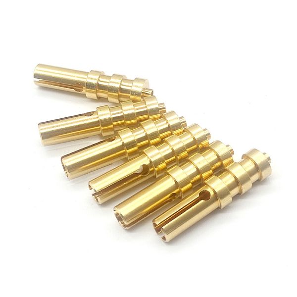 Copper Grounding Contact Pin With Acid Pickling Finish Electrical Connector Parts
