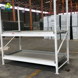 Modern 2 Tier 4X8Ft Mobile Vertical Grow Racks Dripping System