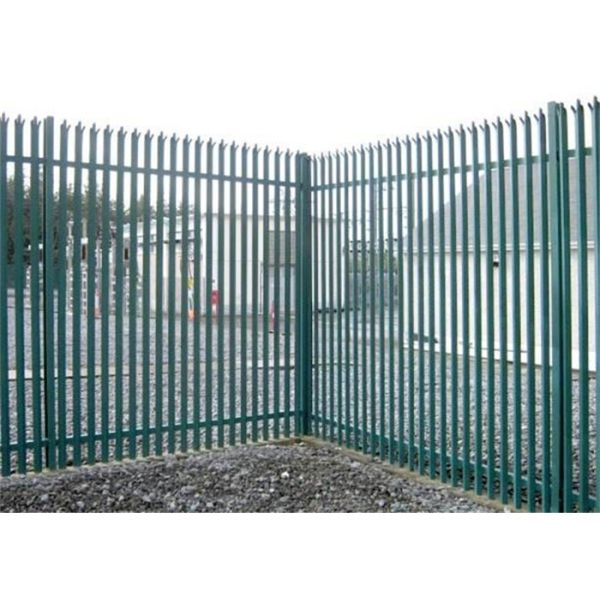 Durable W Section Green Palisade Fencing , Single Point Road Security Fence