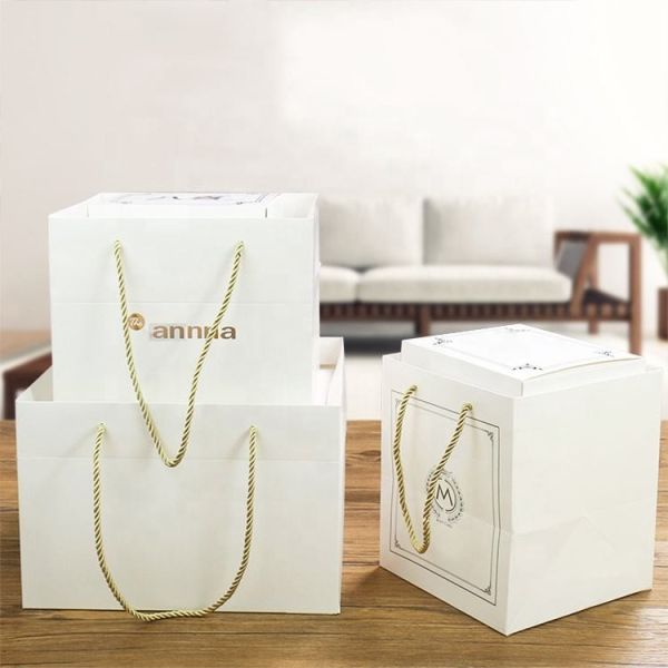 CMYK Personalised Black Shopping Takeaway Paper Bags For Food Delivery