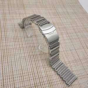 Butterfly Buckle Stainless Steel Watch Band , 24mm Metal Watch Strap