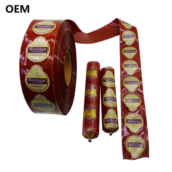 Different Colours Available Customs Logo Flexography Printing 5 Layers Sausage Casings For Sausages
