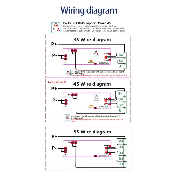 Enerkey 3S 4S 30A BMS With NTC , 18650 Li-ion Lithium Battery Cell PCB Protection Board