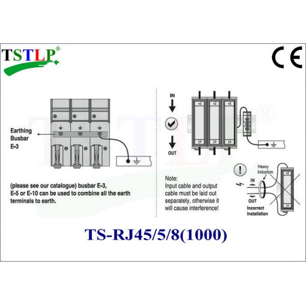 Single Port Ethernet Surge Protection Devices 5v - 1000MBit Vs Cat6 Surge Arrester