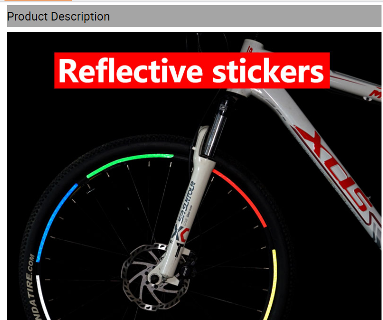 ISO9001 Bicycle Reflective Stickers Night Riding Reflective Warning Stickers