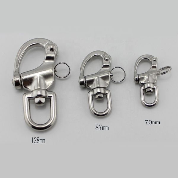 Silver Marine Quick Release Swivel Eye Snap Shackle for Smooth Lifting and Connecting