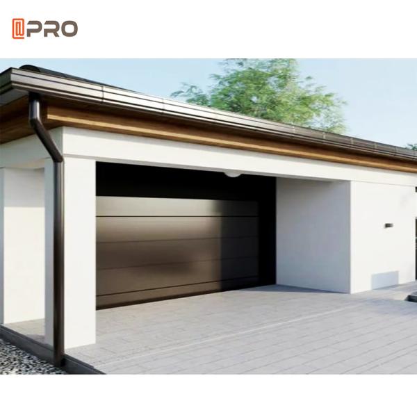 Quality 2.0mm Aluminum Garage Door Folding Farm House Automatic Glazed Vertical Panel Sectional Steel 9X8 Glass Garage Door for sale