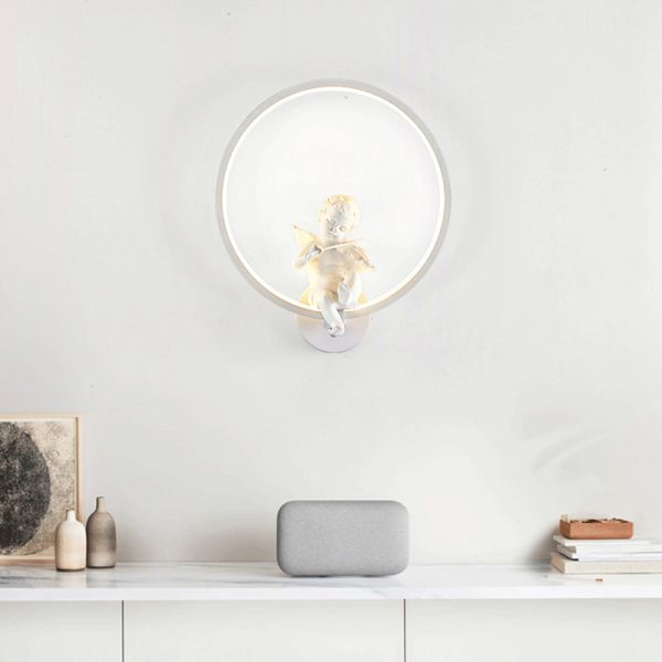 Round Angel Aluminum Decorative Interior Living Room Dining Room angel wall lamp (WH-VR-18)