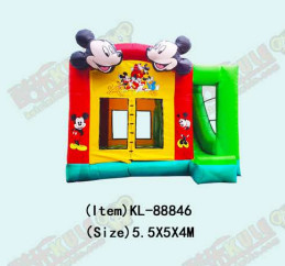 Tarpaulin Inflatable Castle Themed With Mickey Mouse