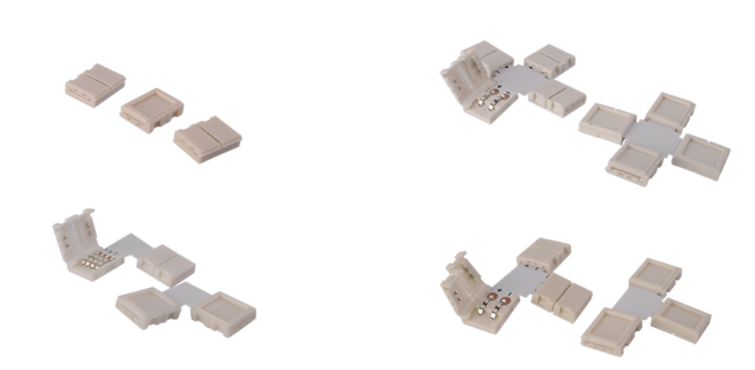 2 Pin LED Strip Connector IP20 Non Peeled Cable Wire Joint Connector