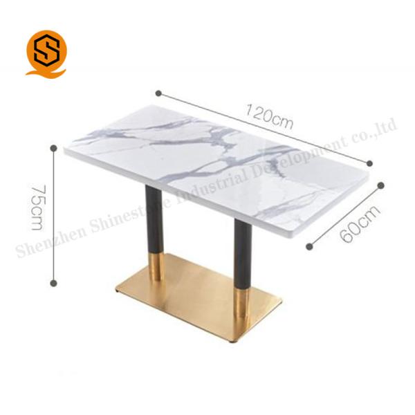 Quality Repairable Artificial Stone Dining Table Marble Pattern Restaurant Style Table for sale