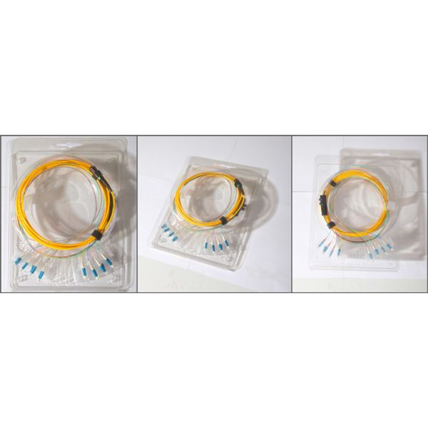 Single Mode 2.0MM 40G MPO To 8 X LC Fiber Breakout Cable