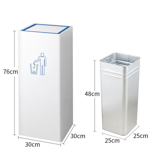 Eco-Friendly Stainless Steel Trash Can with Customized Size and Logo for Commercial Use