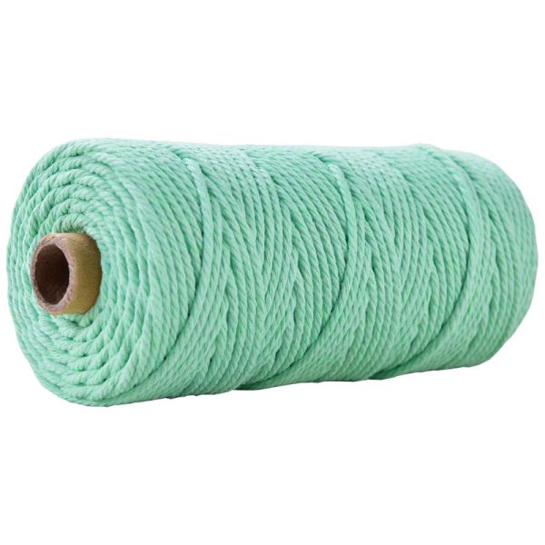 Green 3 Strand Twisted Nylon Rope 3mm Macrame Braided Cotton Rope