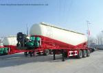 56-60cbm Tri Axle Bulker Cement Tank Trailer High Loading Capacity Customized