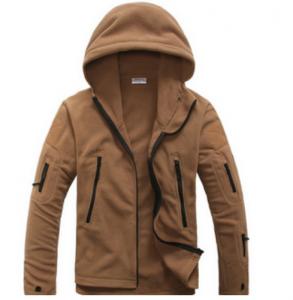 China Custom Winter Mens Polar Fleece Jacket With Hood 100% Polyester Windproof wholesale