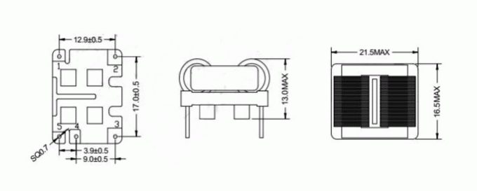 Flat 10mh 8mh 100uh 80uh Common Mode Inductor Choke Filter Inductor 5