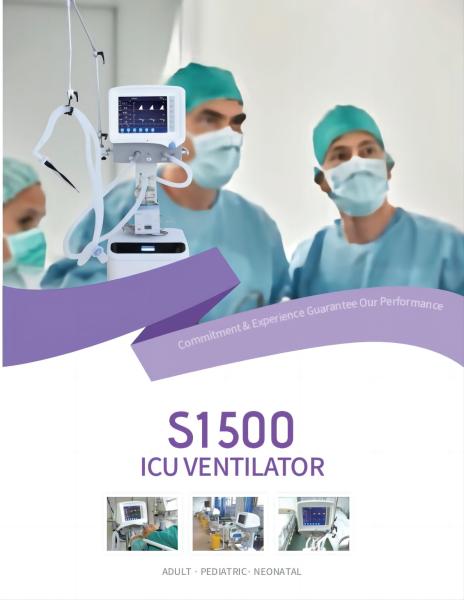Quality S1500 Medical Ventilator Equipment 12.1" TFT Screen ICU Ventilator for sale