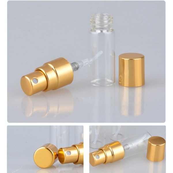 2ML 2.5ML 3ML 5ML Travel Refillable Glass Perfume Bottle With UV Sprayer