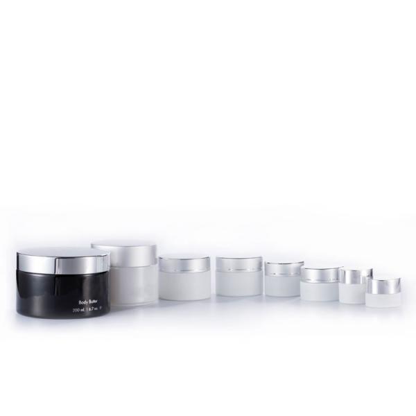 Quality Large Face Cream Glass Cream Jars , 15g 20g 30g 50g 100g Round 200ml  Frosted Glass Jars for sale
