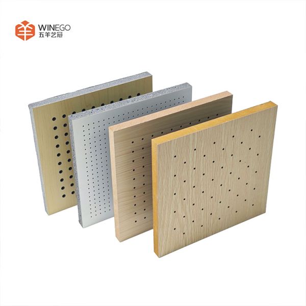 Sustainable MDF Perforated Acoustic Panel With High Sound Insulation Easy To Clean