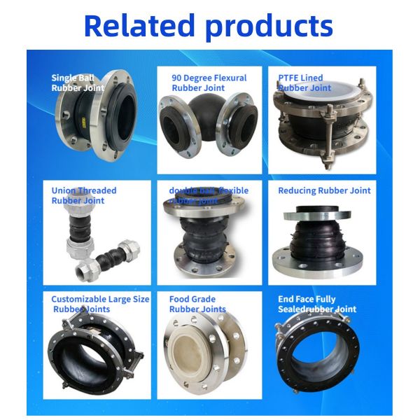 DN25-DN3000 100mm 150mm 200mm Rubber Expansion Joint Concentric Equal Nominal Diameter Range