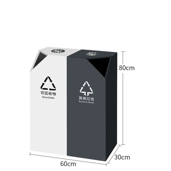 Eco-Friendly Stainless Steel Trash Can with Customized Size and Logo for Commercial Use