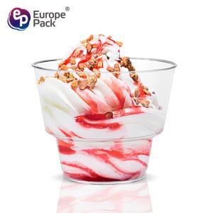 China Party supply BPA Free dessert tableware 150ml disposable mousse plastic cup wholesale
