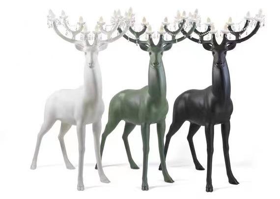 Quality SPOTTED  DEER CRYSTAL  HOME DECOR FLOOR LAMP FOR LIVING ROOM FLOOR STANDING LAMP for sale