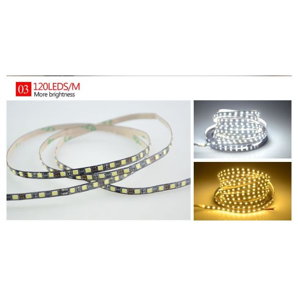5M SMD 2835 5mm Width Ribbon Flexible LED Strip Light 120leds/M DC24V LED Tape