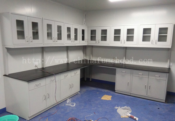 Cold Rolled Steel Lab Furniture Island Bench Smooth Frame 3000*1500*850mm