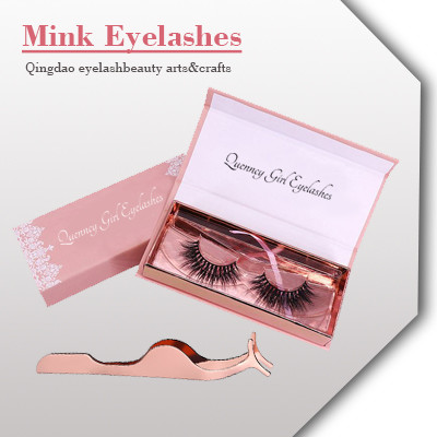 Reusable Natural 3D Mink Lashes , Handmade Craft Silk Individual Lashes