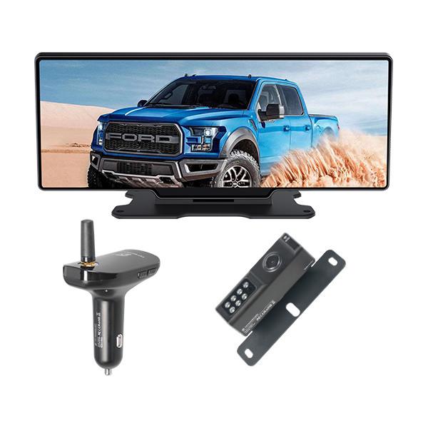 Quality 12 Inch Screen Digital Wireless Backup Camera Mirror With Dashcam for sale