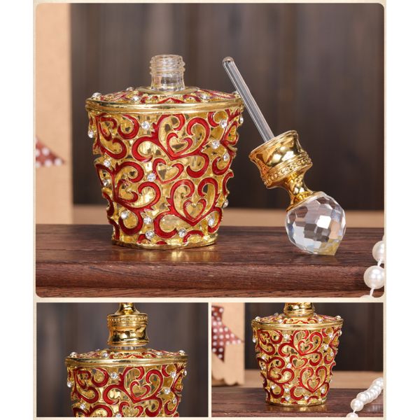 SGS 15ml Crystal Perfume Essential Oil Bottle Screen Printing