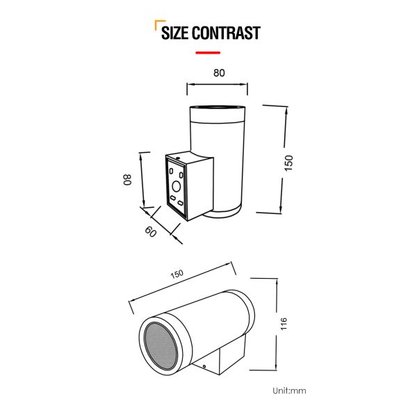 Modern Outdoor Wall Lamps Factory Customized Single Direction IP65 Wall Mounting For Corridor Balcony