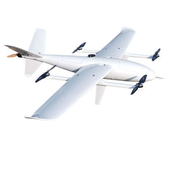 2500mm Wingspan Fixed Wing Vertical Takeoff Drone Load 2.2KG Pod Camera 3.5Hours HXAYK-250