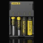 Portable battery charger 18650 li-ion battery nitecore i4 charger DC 12v EU/AU