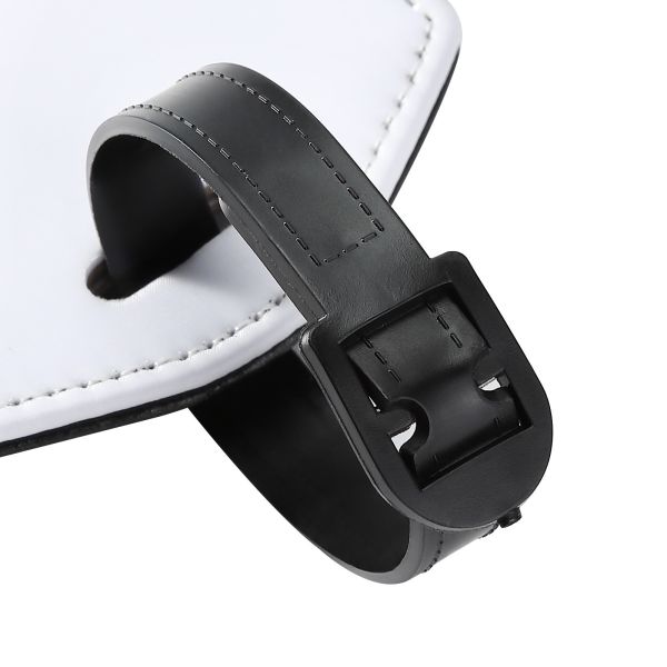 Personalized PU Leather Luggage Tag With Card Slot Back Custom Logo Printed White Blank Rectangle Sublimation Heat Transfer Tag