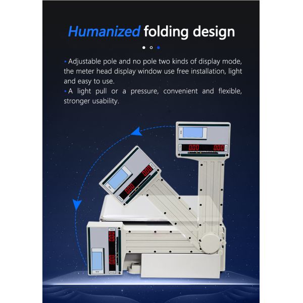 Maximum Range 30kg Intelligent Bar Code Table Scale SHW-TMF6 with 10/7 Inch Display