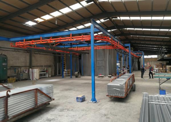 Quality 40m*13m*6m Workshop Electrostatic Powder Coating Line Metal Powder Coating Machine for sale
