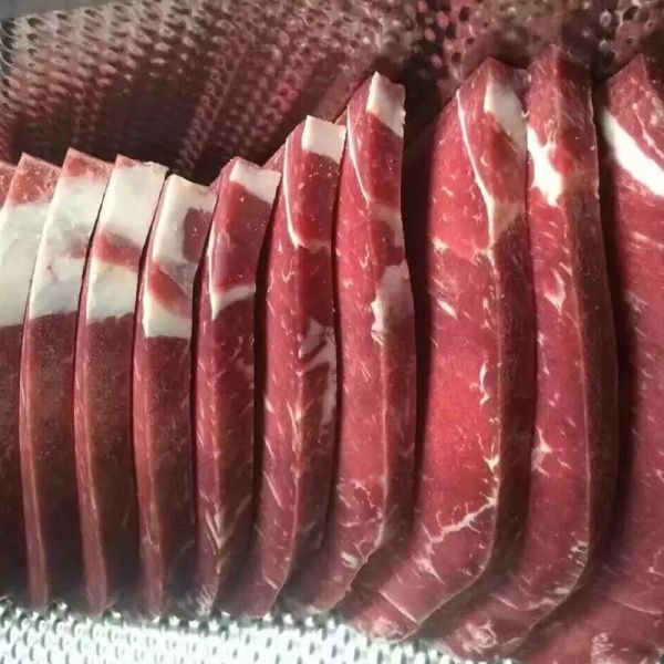 Larger Automatic Frozen Beef Meat Slicer Machine SUS 304 Material Energy Saving